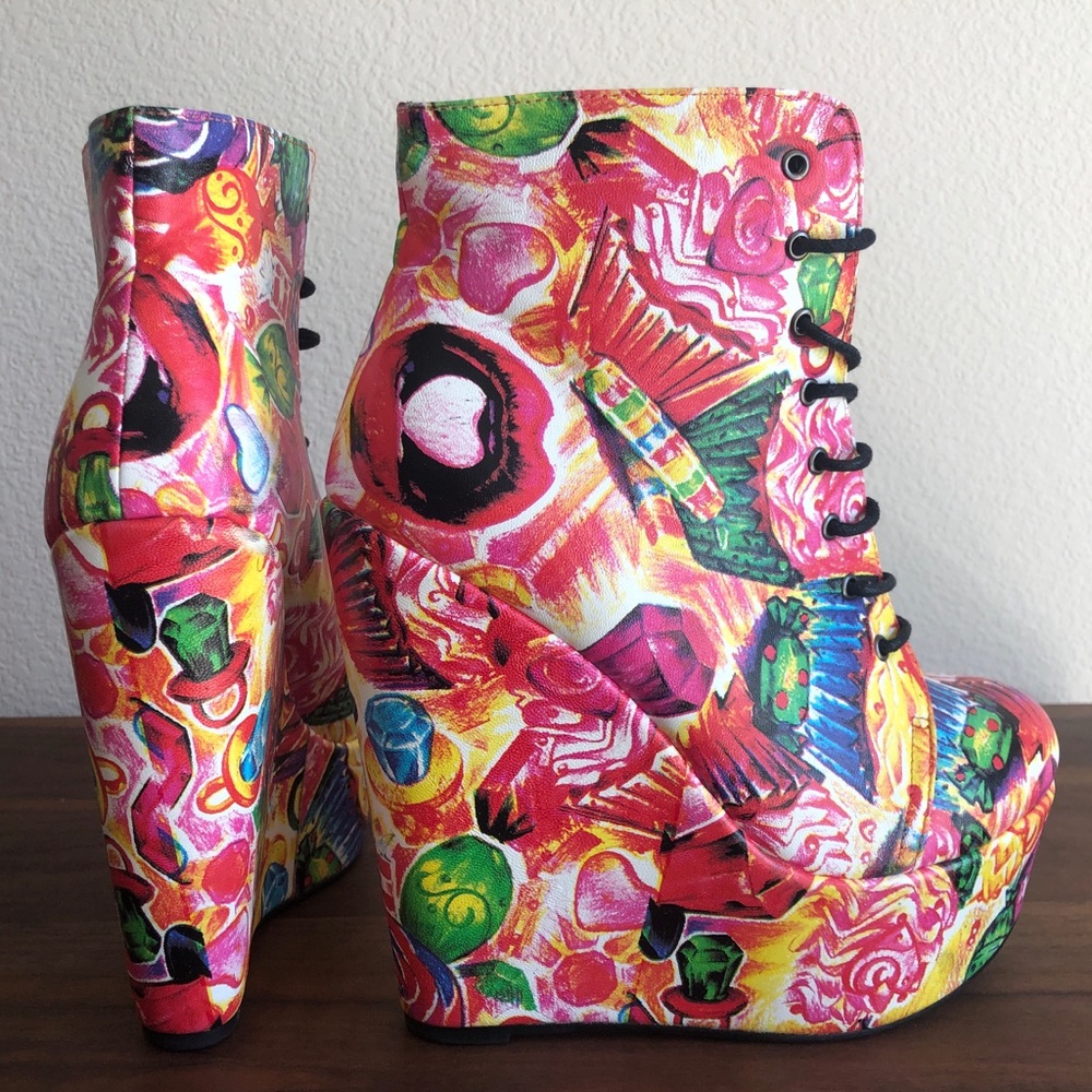 Iron Fist 🍬🍭🍦🧁 Candy Wedge Bootie🍬🍭🍦🧁